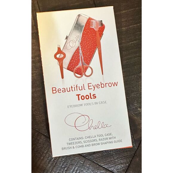 Chella Beautiful Eyebrow Tool Kit New Tweezers Scissors and Razor - Picture 1 of 3